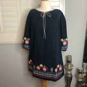 Simple dress with beautiful embroidery
